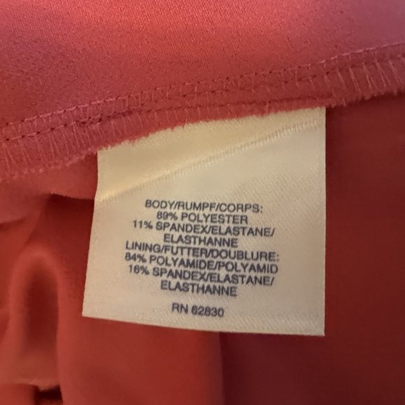 Lands' End Candy Pink Italian Crepe Empire Waist Circle Work Social Dress sz 2 - Picture 5 of 10